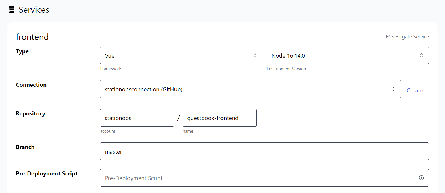 Configure Frontend